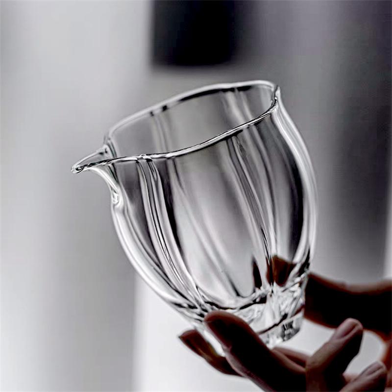 180ml Pączek Kwiatu Odporny na Ciepło Wysokoborosilikowy Szklany Kubek Sprawiedliwości Czajniczek Chahai Zestaw do Herbaty Kung Fu Akcesoria Naczynia do Herbaty