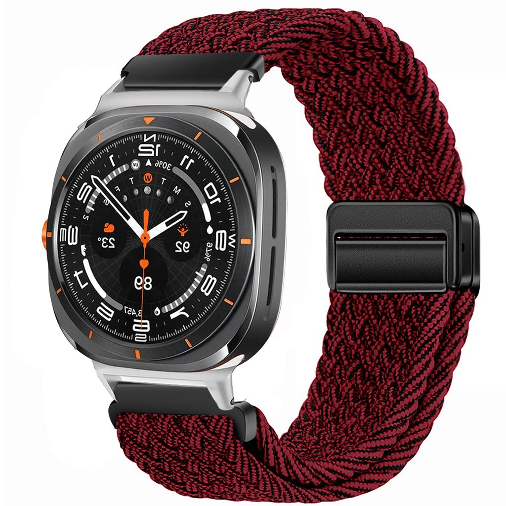 For Samsung Galaxy Watch Ultra Strap 47mm Accessories Magnetic Nylon Braided sport Bracelet Correa Galaxy Watch 7 Ultra Band