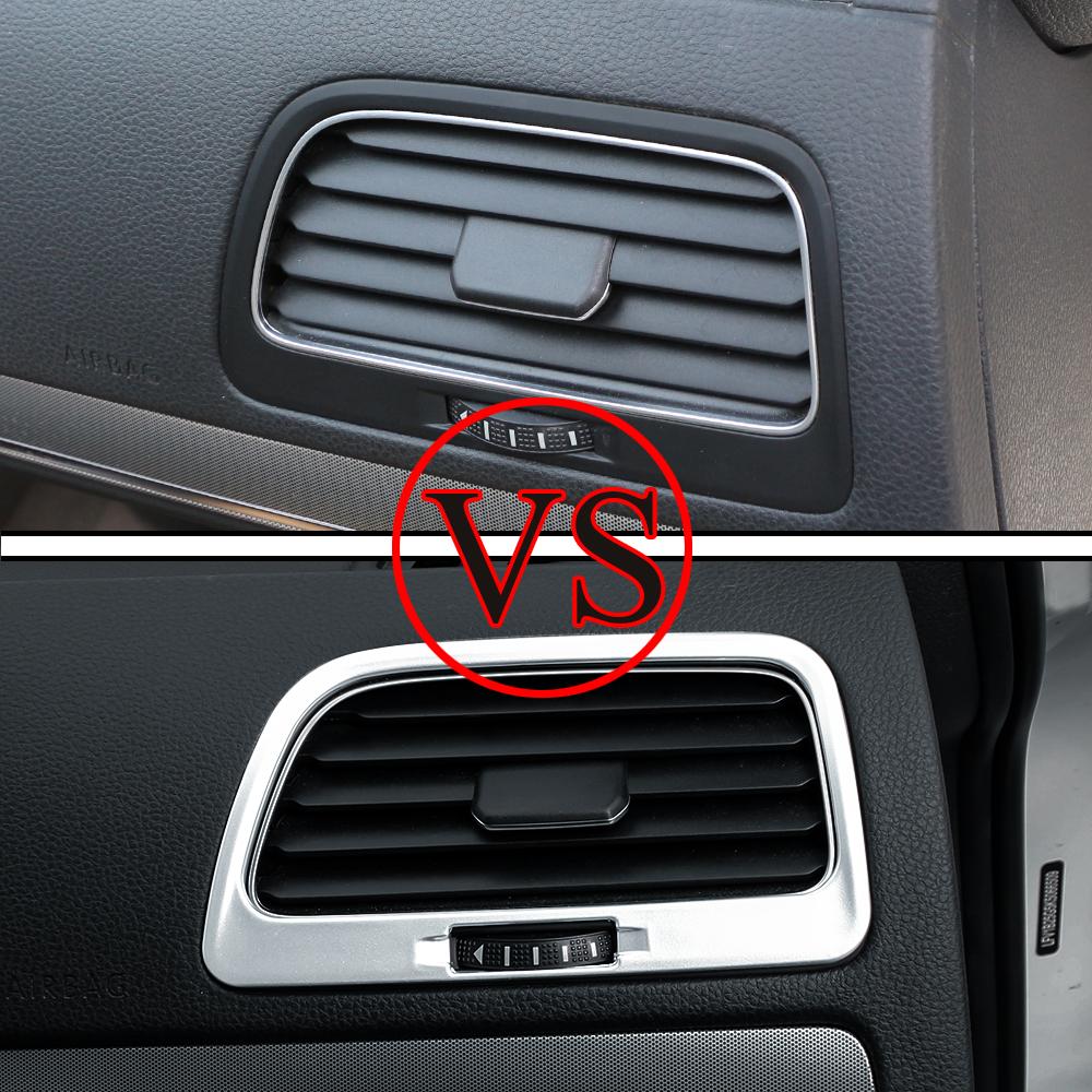 Car Air Outlet Trim for Volkswagen VW Golf 7 MK7 7.5 MK7.5 2013 - 2019 LHD 2Pcs Air Conditioning Vent Panel Cover Sticker
