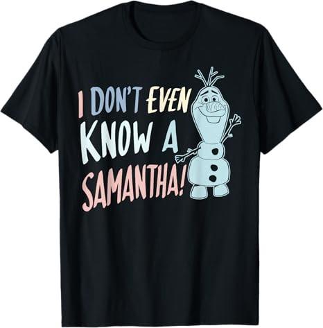 Frozen 2 Olaf I Dont Even Know A SaUnisextha Black TShirt S