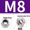 Blue Nylon Self-Locking Anti-Slip Hex Nut with Fine Thread