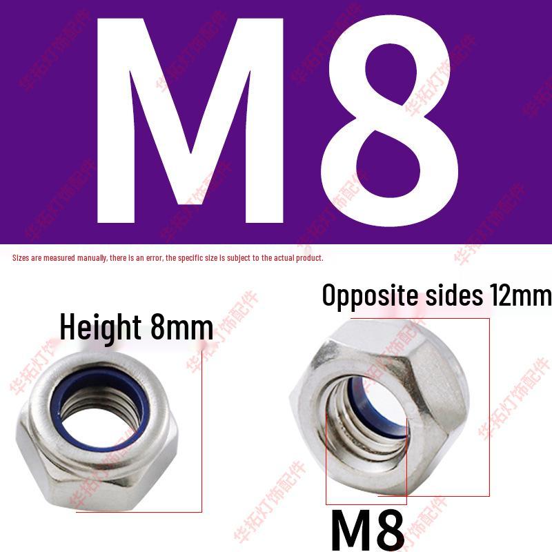 Blue Nylon Self-Locking Anti-Slip Hex Nut with Fine Thread