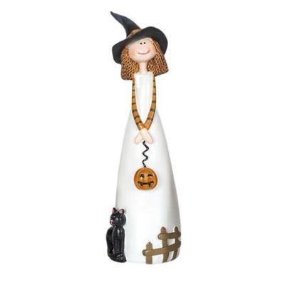 Lustige Harzhandwerke Halloween-Hexenfiguren Exquisite Niedliche Harzhexe Statue Cartoon Hexe Geist Ornamente Feiertag