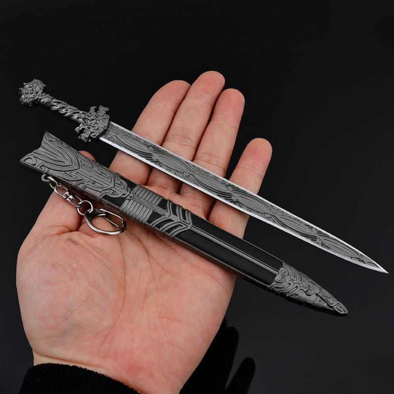 22Cm Chinese Ancient Cold Weapons Full Metal Craft Models Collectible Table Ornaments Cosplay Plaything Sword Birthday Present For Boy