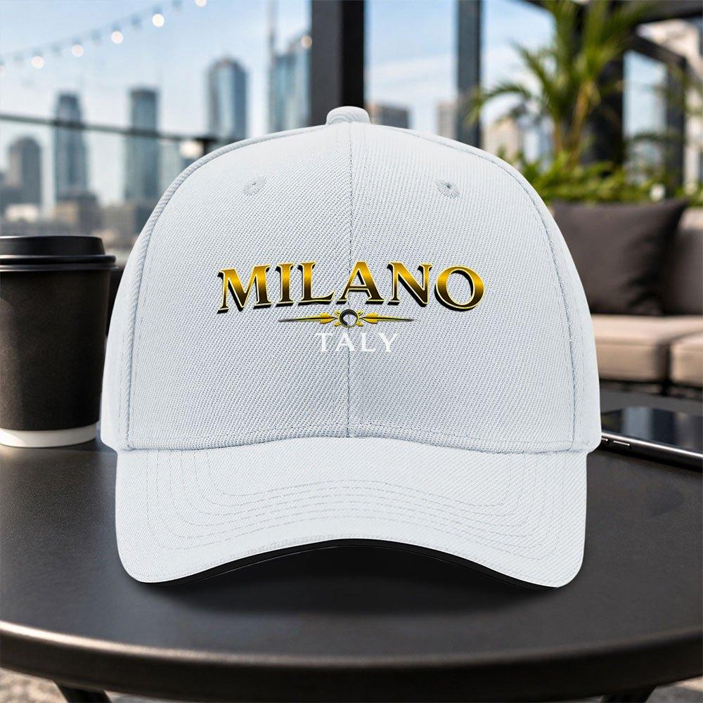 MILANO Letter Baseball Cap Unisex Adjustable Duckbill Hat Lightweight Casual Outdoor Travel Gift MultiColor