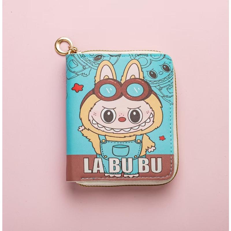 Small wallet, short girl heart, cute folding card bag, small student ID wallet, change bag.