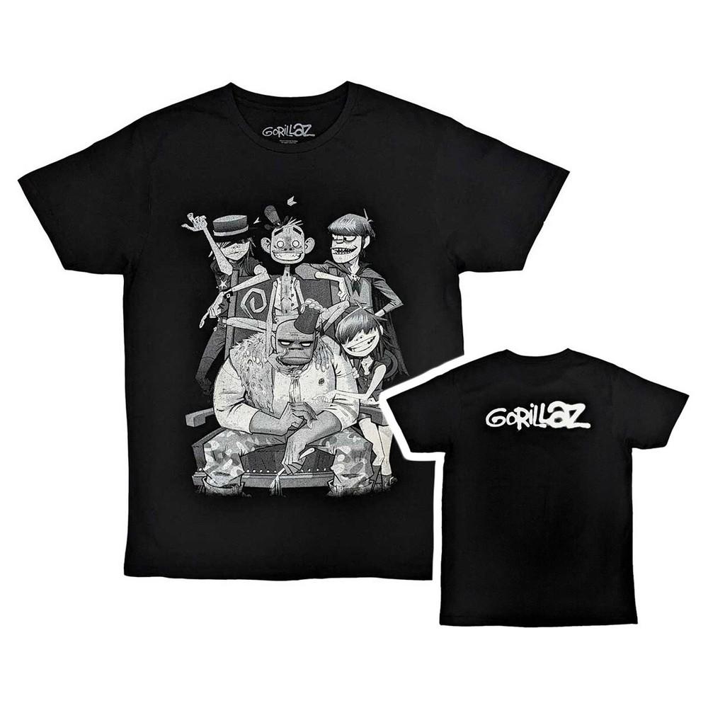 Gorillaz TShirt George Spray Rock Official New Black Unisex T-Shirt S