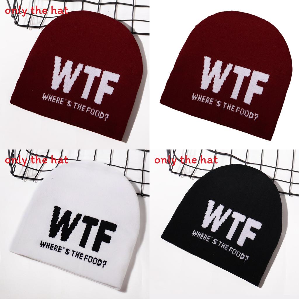Knit Hat For Men Women Warm Beanie With Alphabet Letters For Streetwear Fashion