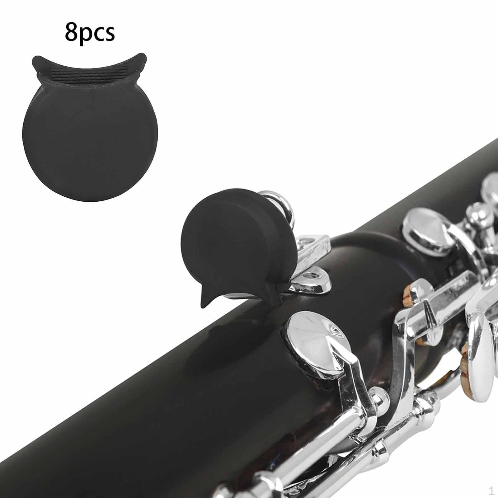 

8 штук Подушка для упора большого пальца кларнета и гобоя, Поддержка пальца, Удобный мягкий протектор чёрный