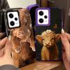 Cute Highland Cow Soft Phone Case for Xiaomi Redmi Note 13 14 15 Pro Plus 12S 12 11S 11 11T 10S 10 Shockproof Cover Back Shell