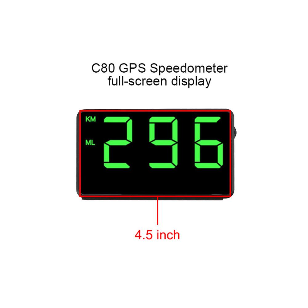 

Автомобильный GPS-спидометр Автомобильный стиль C60s/C80 Одометр Проектор дисплея высоты Проекционный дисплей на лобовом стекле автомобиля Светодиодный дисплей с крупными шрифтами КМ/ч Миль/ч New C80