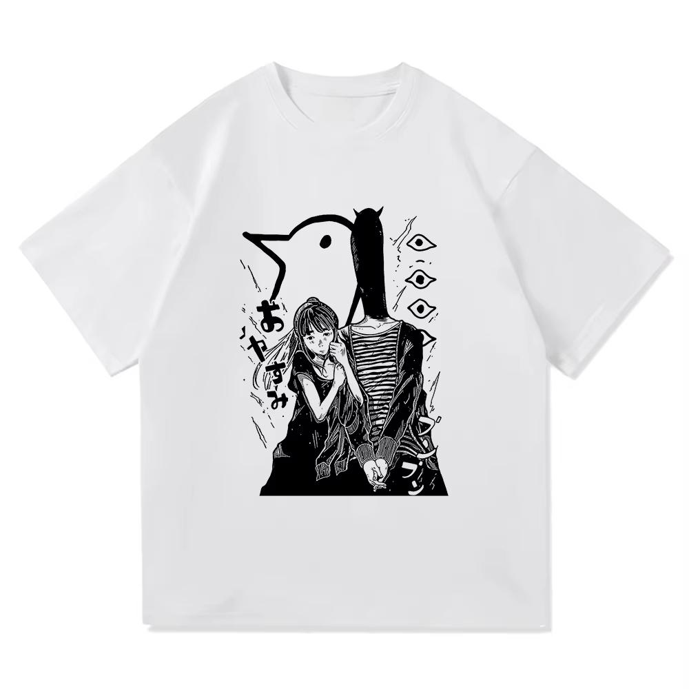 Goodnight Punpun T Shirt Fashion Retro Oyasumi Punpun Aiko Tanaka T-Shirt Unisex Anime Manga Vintage Sand Cotton Tees Shirts