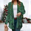 Women's Grey Tie Dye Texture 3D Print Long Sleeve Open Front Cardigan, Casual Loose Fit Lightweight Street Style Outerwear