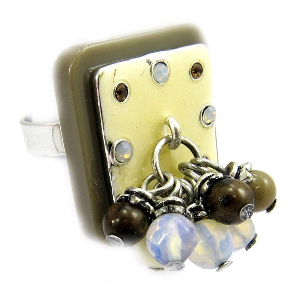 Les Trésors De Lily [G6166] - Bague Créateur 'Babouchka' marron