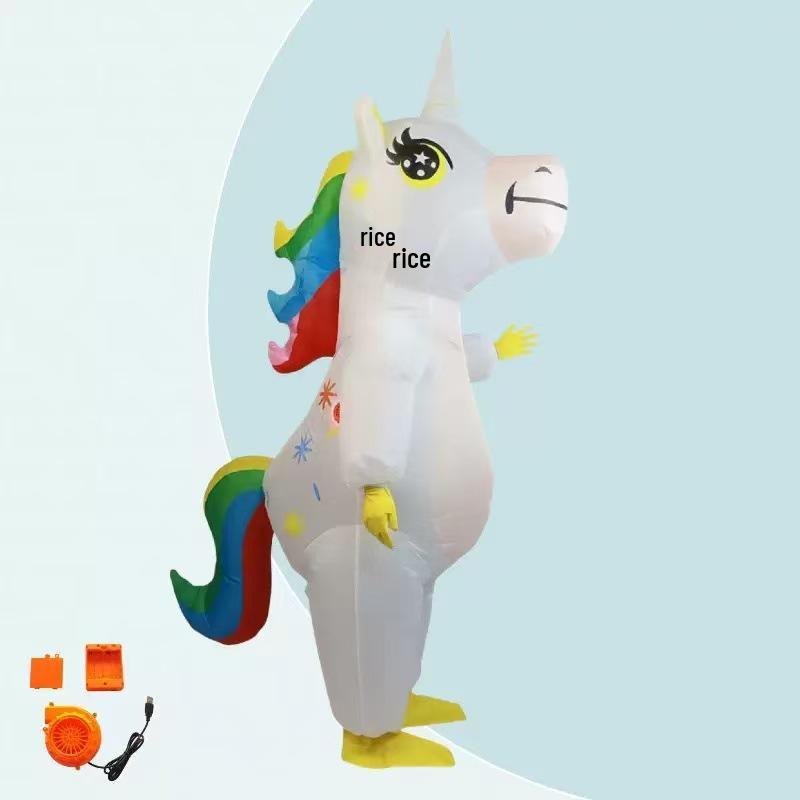 Heißverkaufendes Halloween Einhorn aufblasbares Kostüm für Bühnenpartys und Cosplay