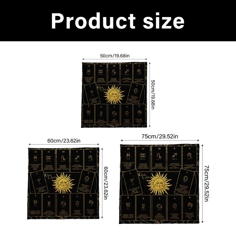 Velvets Oracles Cloth Durables Texture Mysterious Symbols Easy Maintain For Ritual Use