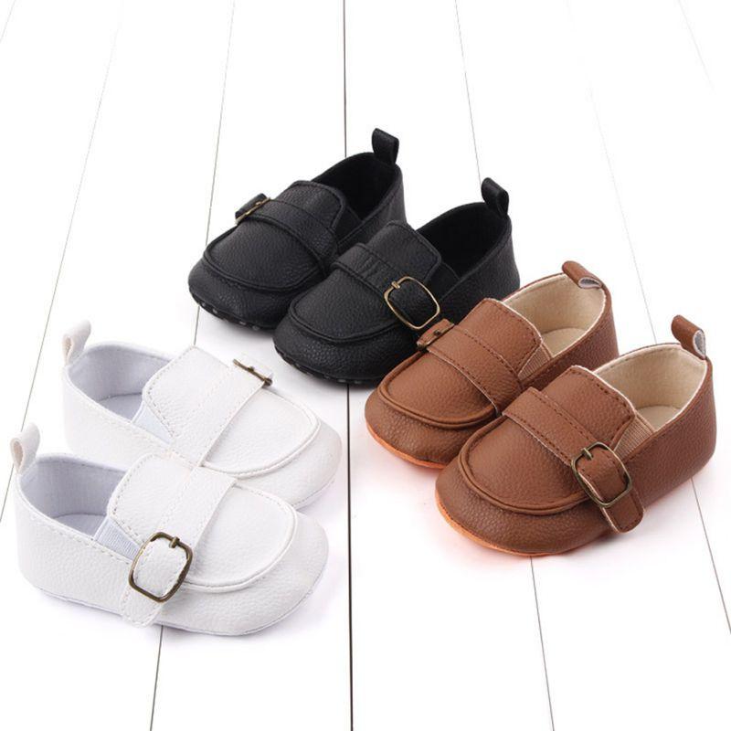 

Cute Fashion Baby Boys Shoes Pure Color PU Toddler Soft Soled Casual Walking Shoe S белый