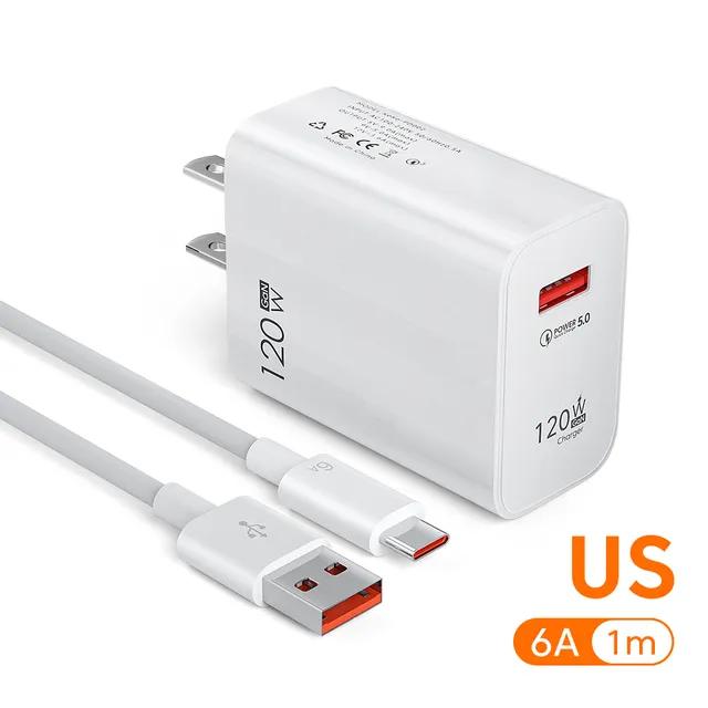 USB-Ladegerät Schnellladung USB Typ C Kabel für iPhone Samsung Xiaomi Quick Charge USB Handy-Ladegerät Adapter