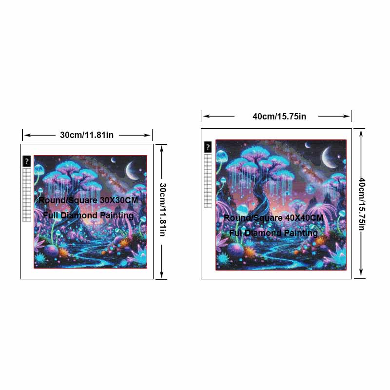 Fantasy DIY Diamond Painting Kit with Colorful Rhinestones Sparkling Craft Canvas for Adults Home Decor and Relaxing Hobby