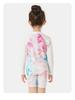Kids' INS Style Long-Sleeve Sun Protection One-Piece Swimsuit