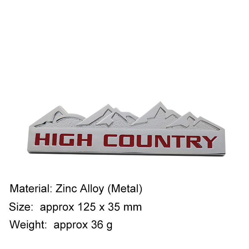 3D HIGH COUNTRY Snow Mountain For SUV Off Road car Hood Fender trunk Rear Decal Emblem Badge Sticker