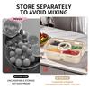 Rugged Portable Snack Food Box Container with Seasoning Divided Tray Lid And Handle 4/8 Snack Dividers for Easy Serving