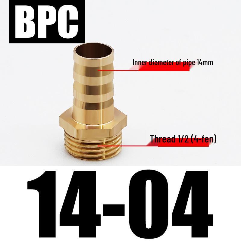 All-Copper Male Thread Fittings: Pagoda Head, PC6/8/10, 4-Point & 6-Point for Water/Gas Hoses