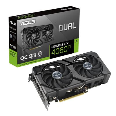 ASUS Dual GeForce RTX 4060 Ti EVO Edition OC 8GB Tehnologie Fan 0dB Retailer Japonez GDDR6, Design Axial-tech, / DUAL-RTX4060TI-O8G-EVO (Oficial