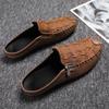 Fashion Slippers for Men Half Soft Leather Designer Luxury Fun Casual Shoes Elegant High Quality Fashion Mascullino Original Sandals Man