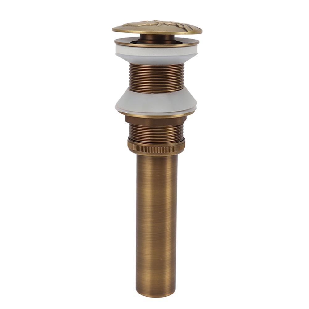 Brass Drain Stopper Without Overflow Sink Drain Elegant Basin Drain Filter  Kitchen