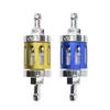 Universal 8mm Motorcycle Gas Fuel CNC Alloy Glass Motorcycle Gasoline Oil Filter Aluminum Motor Accessories