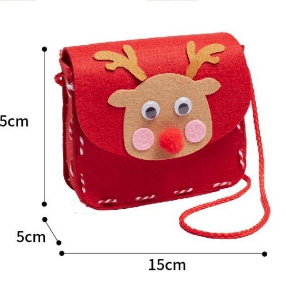DIY Christmas Decoration Handicraft Craft Toys Bag Xmas Creative Materials Kits Gift Box Candy Bag Kids Handbag