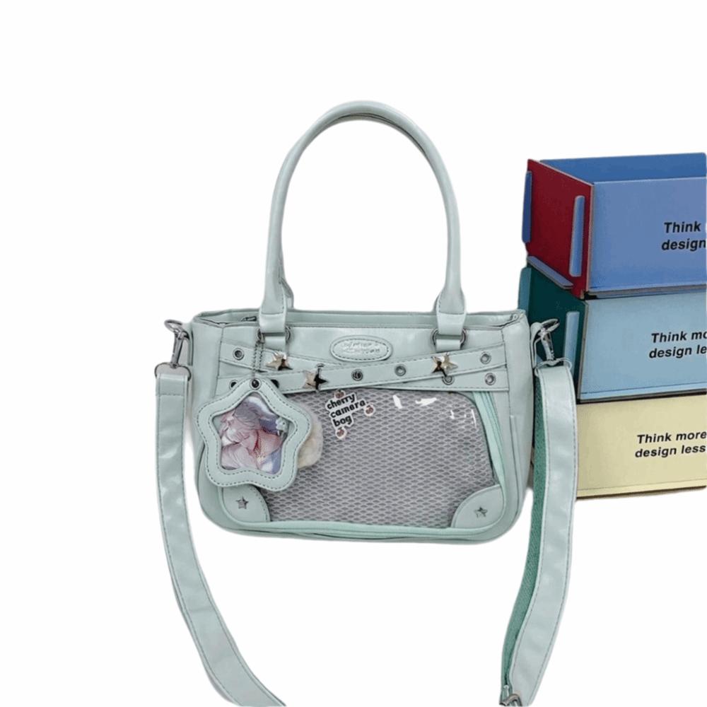 Y2K Hvězda Itabag Nylon PVC Průhledná Taška přes rameno Kreativní JK Uniforma Kabelka Pánská