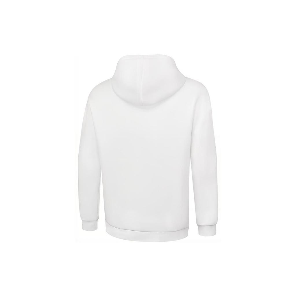Lining Fitness Series Solid Color Hooded Pullover Sports Sweatshirt Men sweatshirt Standard-White AWDT987-2