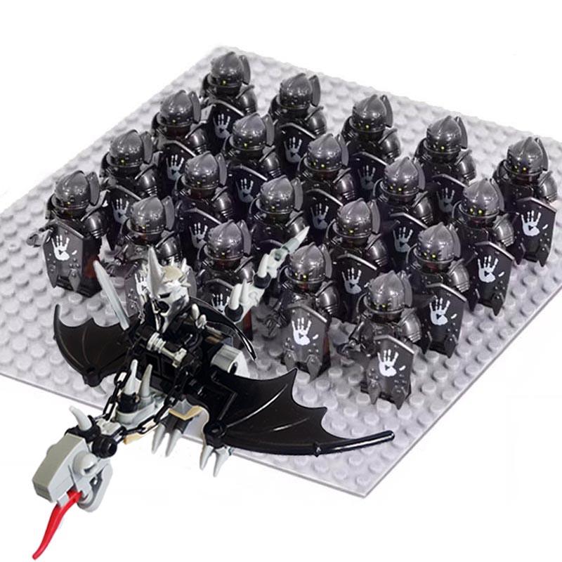 Moc Uruk-hai Strong Orc Army Soldiers with Witch King leader Mini Figure Building Block Set Toys for Children as Birthday gifts