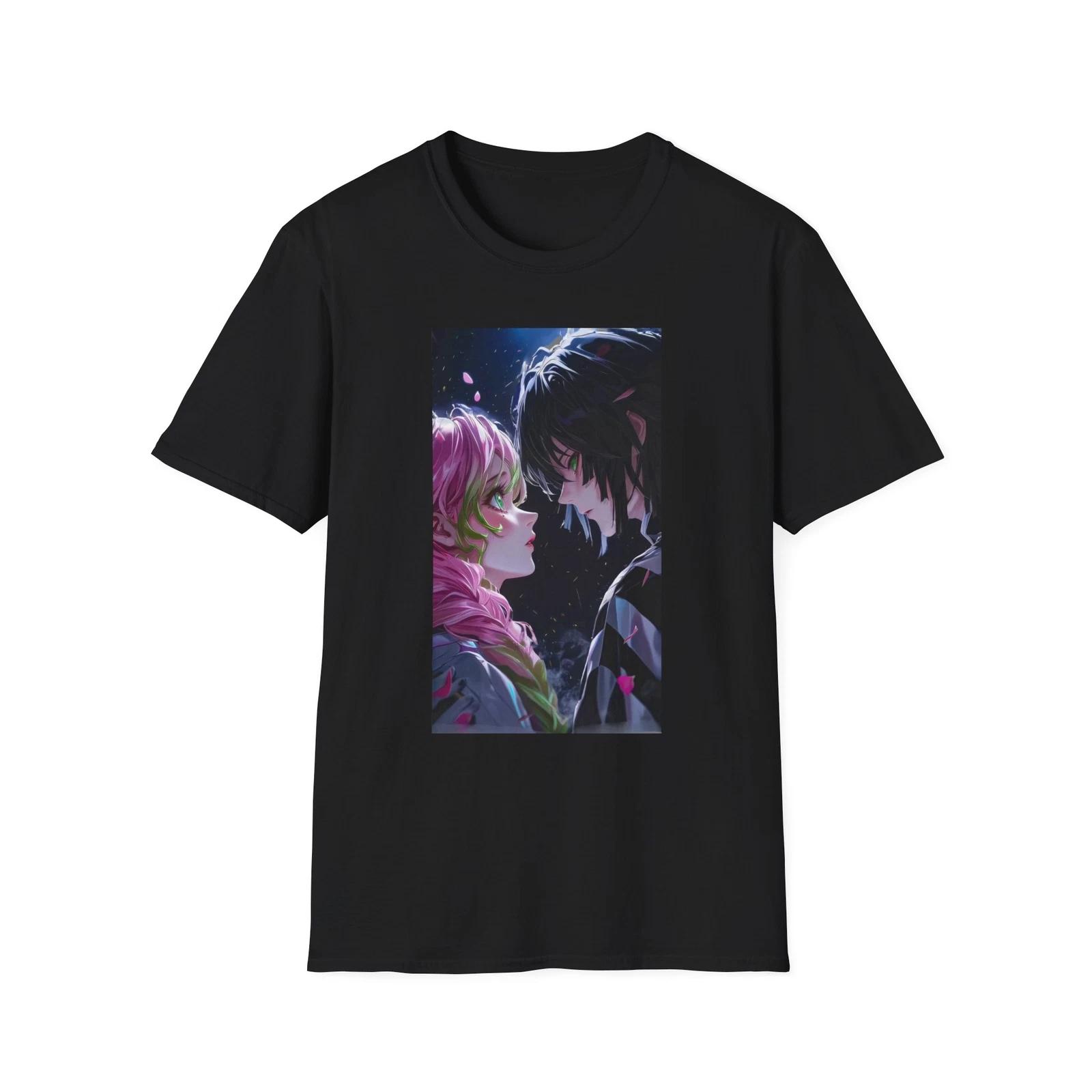 Demon Slayer Unisex JL Anime T-Shirt Softstyle - Tomioka and Kanroji 160