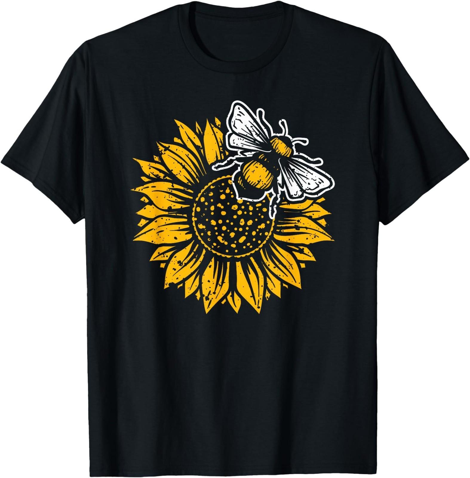 Bumblebee Sunflower Springtime Save The Bees Honeybee T- Unisex T-Shirt M