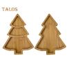 Christmas Tree Shaped Tray Wooden Charcuterie Dessert Boards Steak Dinner Plate Safe Easy To Clean Serving Platter for Parties Events