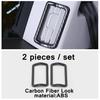 Carbon Fiber Look Car Dashboard Air AC Outlet Vent Decor Cover Trim ABS Accessories For VW Volkswagen Atlas / Teramont