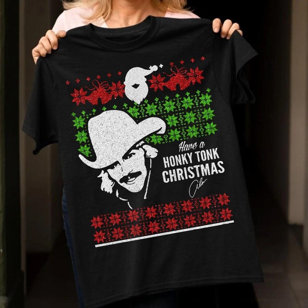 Christmas ALAN JACKSON Honky Tonk Christmas  Size S-5XL AD771 Unisex T-Shirt M