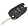 Jingyuqin Flip Remote Car Key 433MHz 4A HITAG AES Chip For Peugeot Expert 308 3008 2016+ Citroen C4 Cactus 2014- HU83 3 Buttons