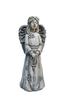 Estatueta de cerâmica anjo / 27 CM. / cinza / MN-225 / TEA-241225 / sem pilhas / 8/48