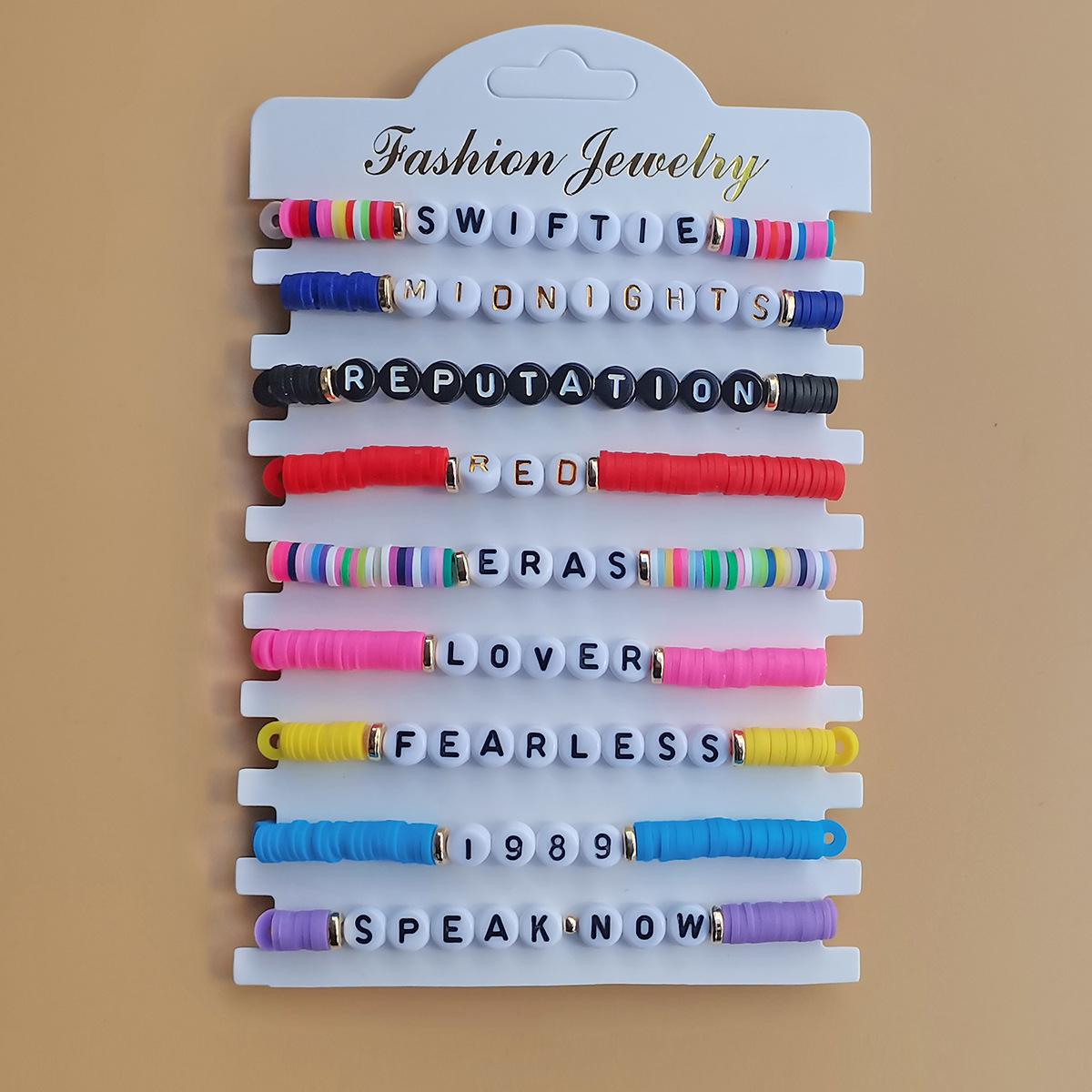 Taylor Swift Inspired Friendship Bracelet: Lover, Fearless, Anti-Hero, 1989, Reputation