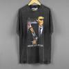 Chris Bale Sigma Male T Shirt Psycho Movie Washed Retro Movie Mens Printed Top Short Sleeves Clothes Unisex Graphic Shirts