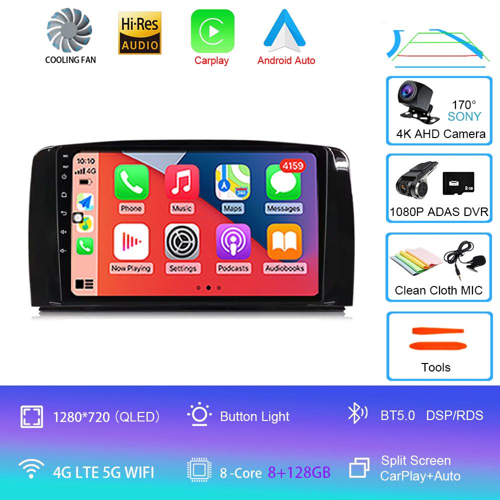 Android14 For Mercedes Benz R-class W251 R300 Car Radio Multimedia Video Player GPS Navigation Carplay Stereo 5G WIFI 360 Camera