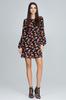 Long-sleeved floral mini dress - M596 size