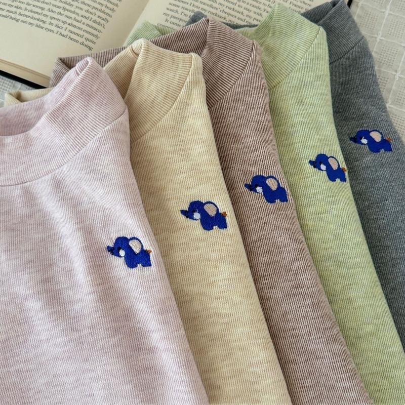 Kids Tops Spring Autumn Warm Children T-shirt Velvet Shirts for Boys Girls Children Bottom Toddler Long Sleeve Baby Clothing