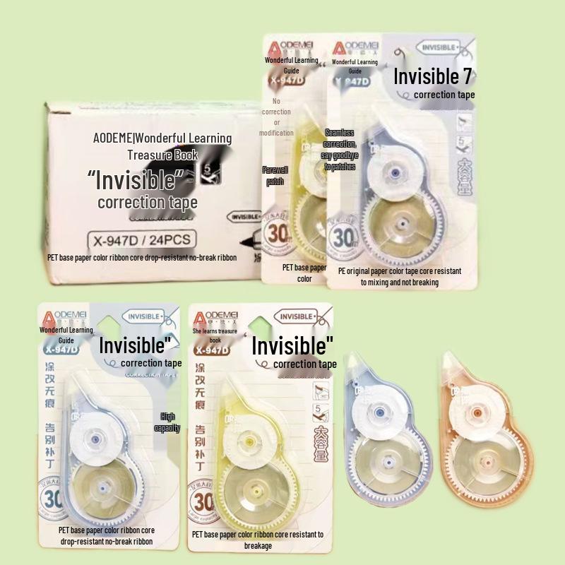 Correction Tape 30m, Large Capacity, Transparent for Students