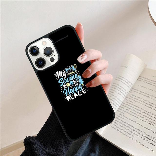 love Sewing Machine Pattern Coque Shell For iPhone 17 Air 15 16 14 13 12 Pro Max 11 Pro Max Plus Phone Case Cover