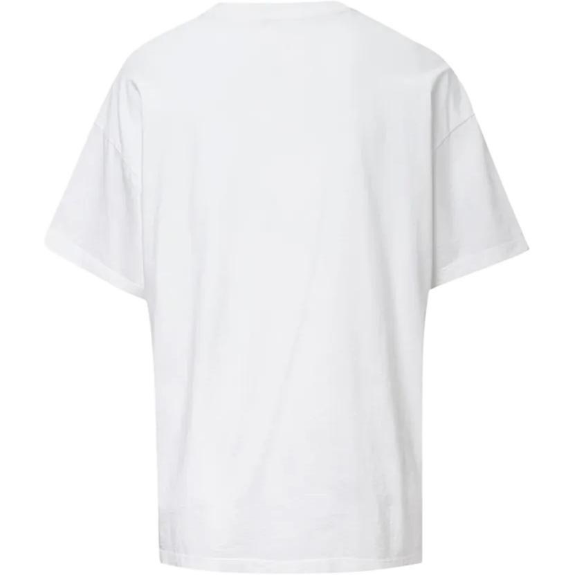 Converse T Shirts Women's White Crew Neck Moderate Straight Fit 10018940-A07
